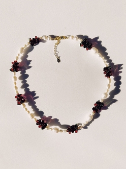 BEADED GRAPE NECKLACE 