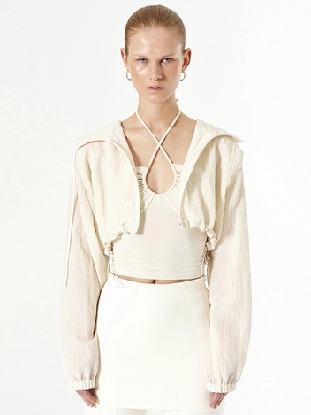 CROPPED HOODIE JUMPER_IVORY