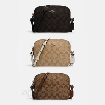 코치 시그니처 캔버스 미니 카메라백 F91677 COACH MINI CAMERA BAG IN SIGNATURE CANVAS