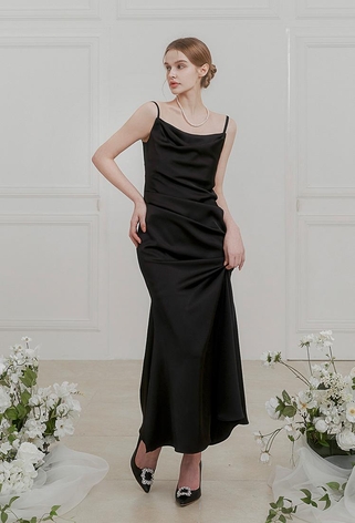 Jeanne Satin One-piece (Black)