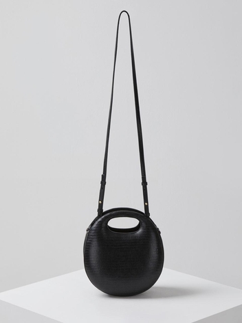 Shell bagel bag(Lizard black)