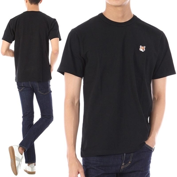 23SS 메종키츠네 폭스헤드 반팔 티셔츠 AM00103KJ0008 BLACK 23SSAM00103KJ0008BLACK