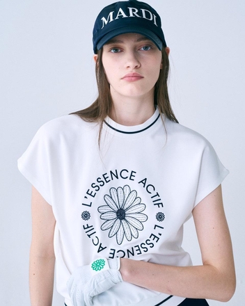 [6/16일 순차배송] EMBLEM EMBROIDERED ACTIVE TOP _IVORY NAVY