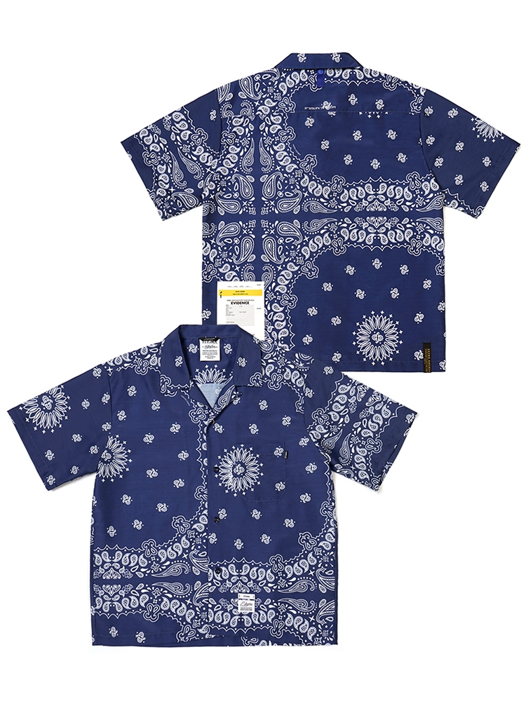 23 PAISLEY SHORT SLEEVES SHIRTS NAVY