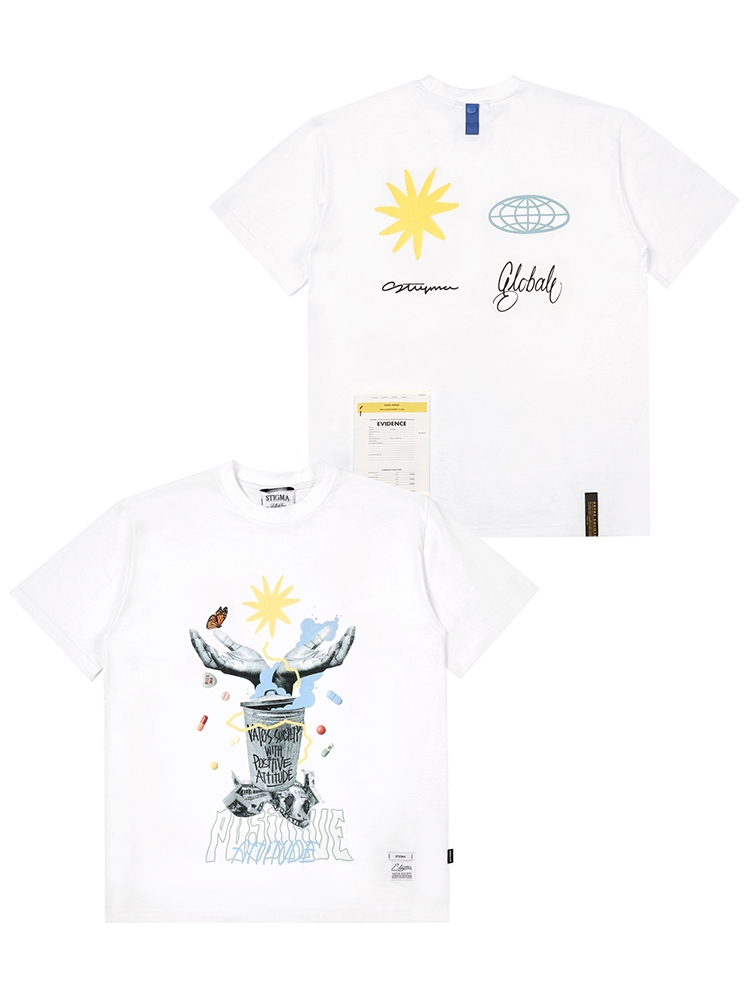 23 ATTITUDE STANDARD FIT T-SHIRTS WHITE