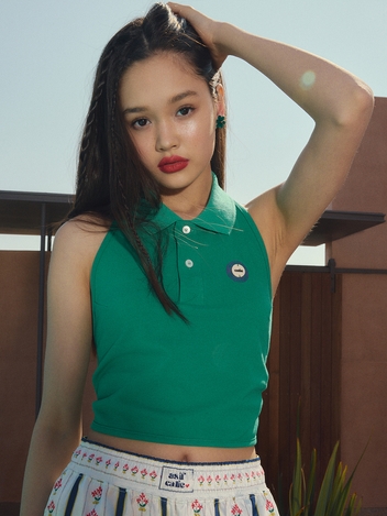 HALTER NECK POLO SHIRT GREEN