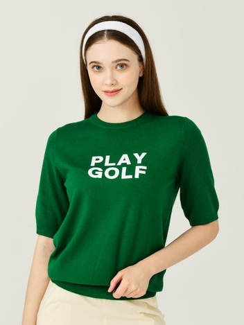 PLAY GOLF ROUND NECK 플레이골프 반팔니트 GREEN