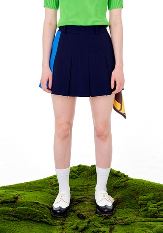 [CELLTY] UTILITY PLEATS BANDING SKIRT-NV