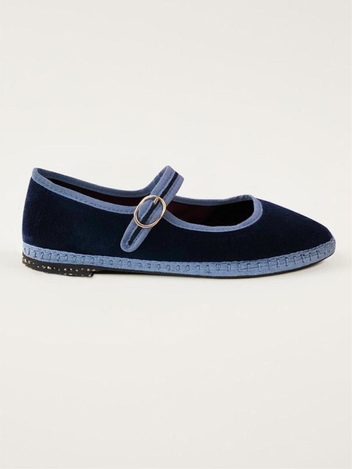 ELIA VELVET MARY JANE - NAVY BLUE