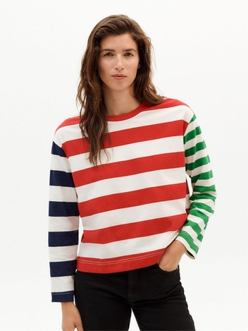 WOMEN YES STRIPES EMILY T-SHIRT - MULTICOLOR