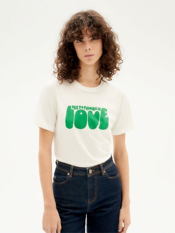 WOMEN YES LOVE T-SHIRT - SNOW WHITE