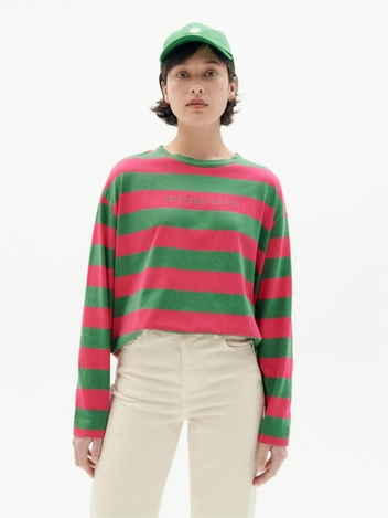 WOMEN PINK STRIPES EMILY T-SHIRT - MULTICOLOR