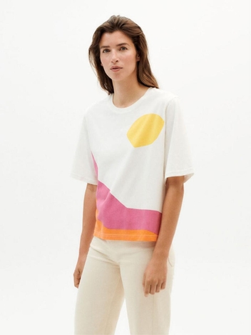 WOMEN SUNSET T-SHIRT - SNOW WHITE