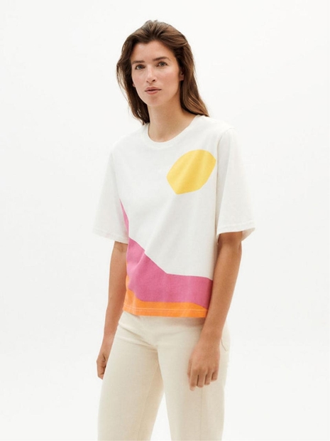 WOMEN SUNSET T-SHIRT - SNOW WHITE