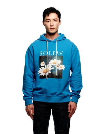 Flower Graphic Hoodie_Blue