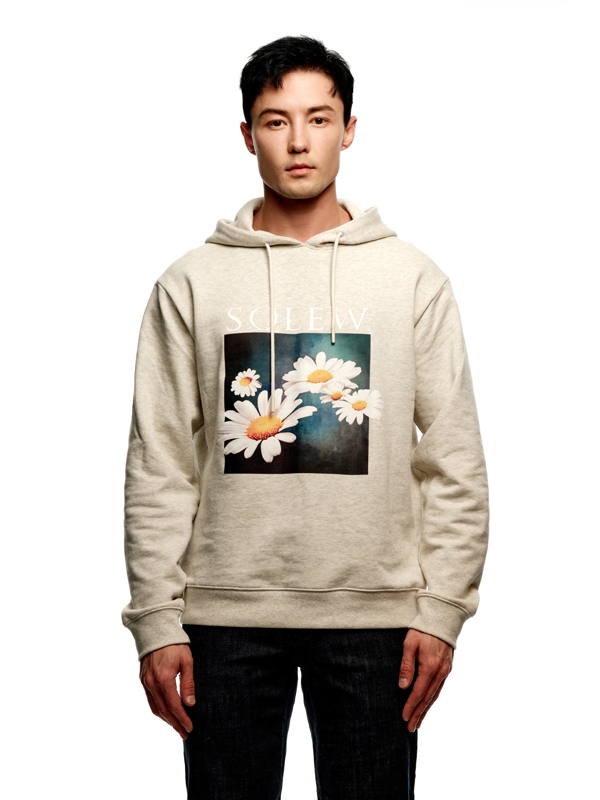 Flower Graphic Hoodie_Oatmeal