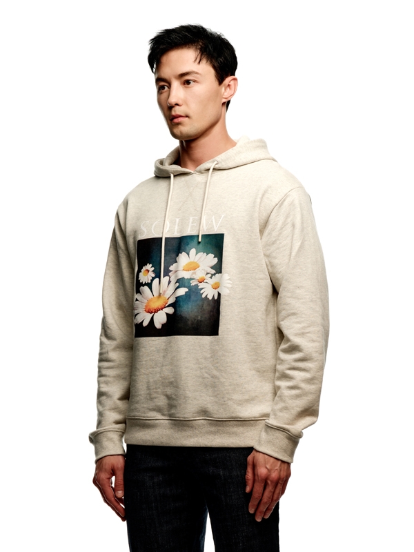 Flower Graphic Hoodie_Oatmeal