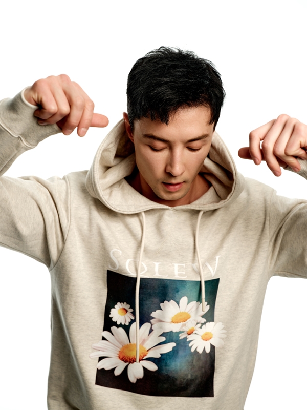 Flower Graphic Hoodie_Oatmeal