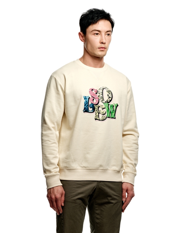 Solew Logo Graphic Sweat Shirt_Ivory