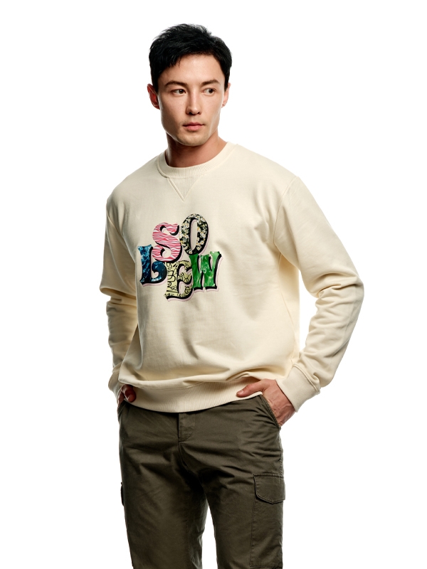 Solew Logo Graphic Sweat Shirt_Ivory