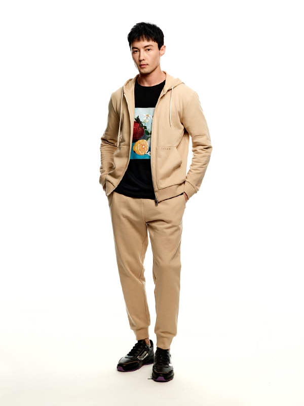 Logo Jogger Sweat Pants_Beige