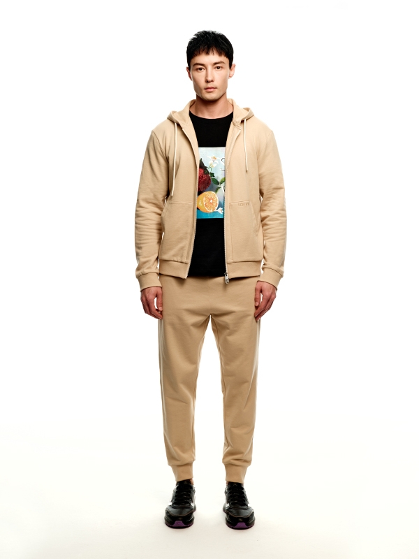 Logo Jogger Sweat Pants_Beige