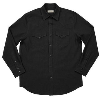 035 Linen Western Shirts (Black)