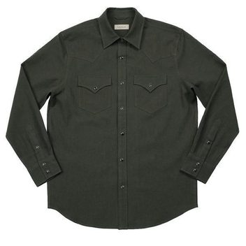 035 Linen Western Shirts (Charcoal)
