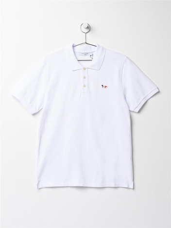 메종키츠네 트리컬러 폭스 폴로 반팔 AM00200KJ7002 WHITE