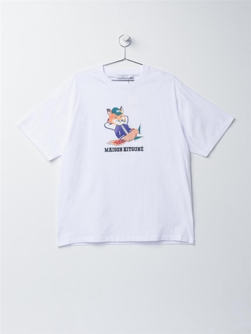 메종키츠네 드레스드 폭스 이지 반팔 KM00103KJ0008 WHITE