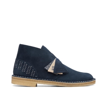 [CLARKS] Desert Boot Navy Sashiko 26169154
