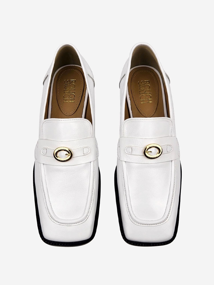 SQUARD LOGO LOAFER_WHITE/RSS03WH