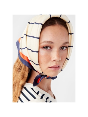[KULE]THE SILK MISCHA SCARF - WHITE