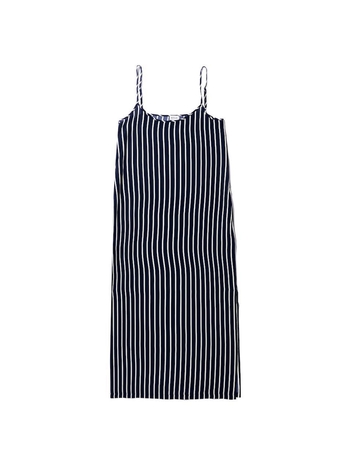 [KULE]THE SILK CAPRI - NAVY/CREAM