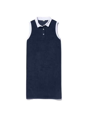 [KULE]THE TERRY POLO DRESS - NAVY