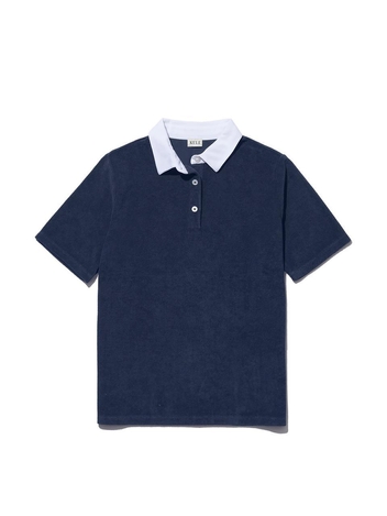 [KULE]THE WOMENS TERRY POLO - NAVY