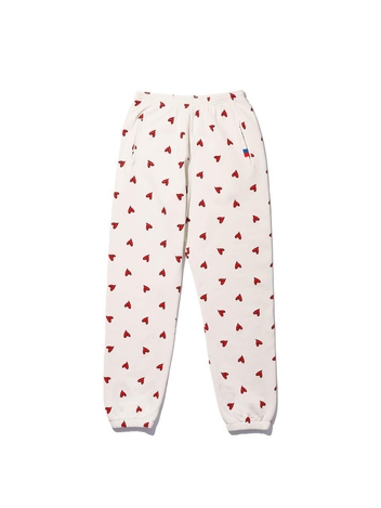 [KULE]THE ALL OVER HEART SWEATPANT - CREAM