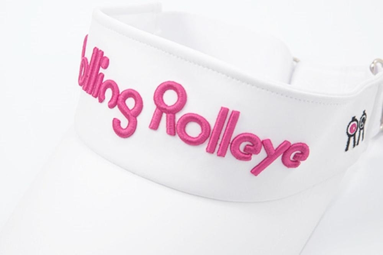 롤링롤라이 롤롤폰트 바이저 화이트 블랙핑크아이 Rollroll Font Visor White Black Pink Eye