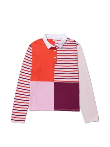 [KULE]THE WOMENS PATCH RUGBY - PINK MULTI S23