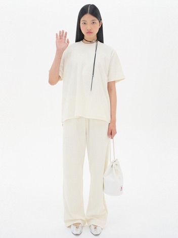 Flower Terry Boxy-T_Cream