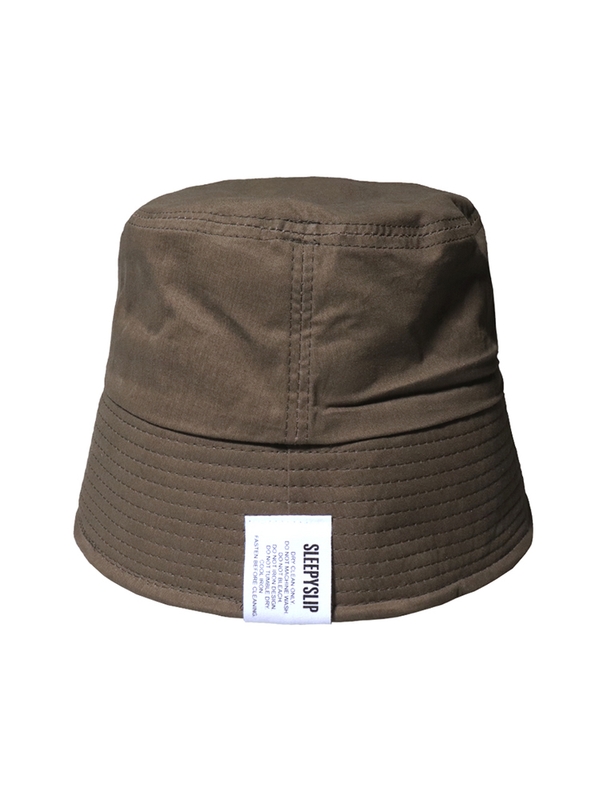 BASIC SOFT COTTON KHAKI BUCKET HAT