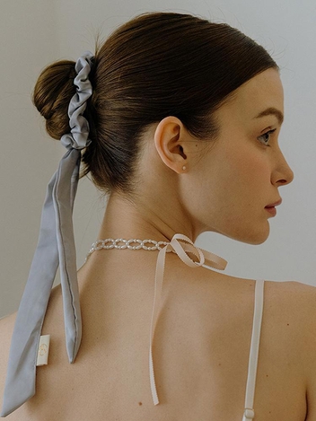 HA028 Satin sleep ribbon scrunchie