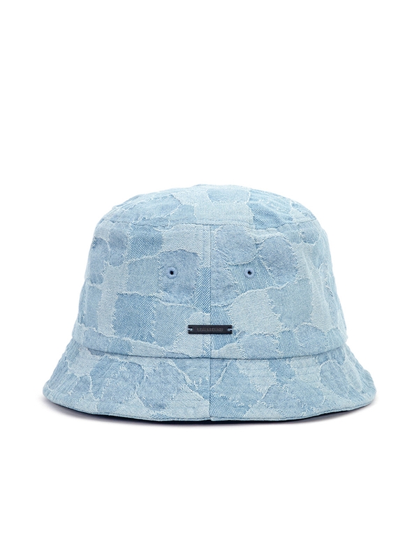 BBD Patchwork Denim Bucket Hat (Light Blue)