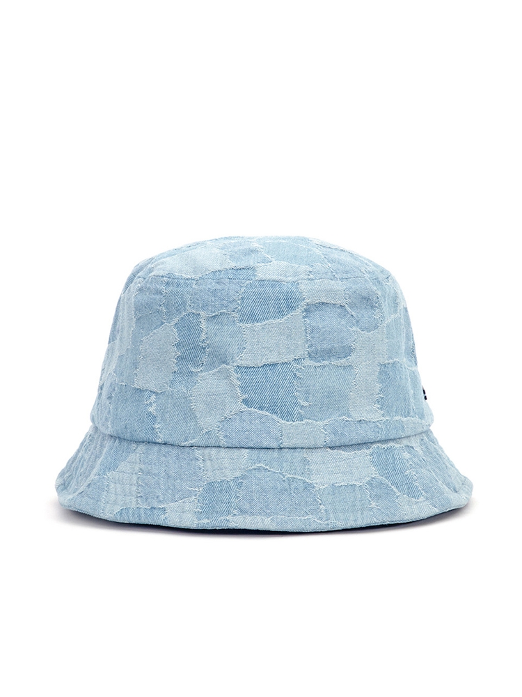 BBD Patchwork Denim Bucket Hat (Light Blue)