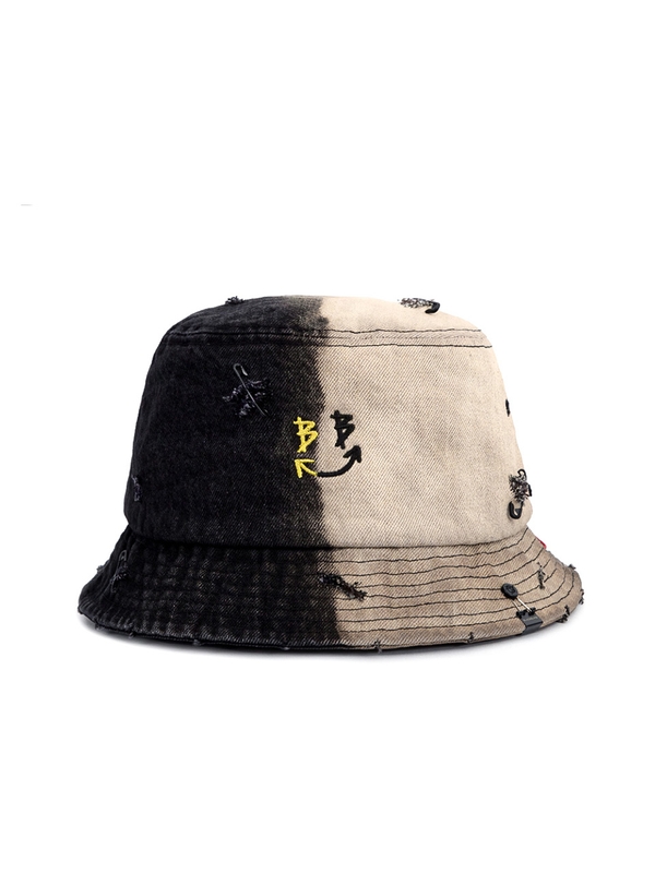 BBD Division Smile Logo Denim Bucket Hat (Black)