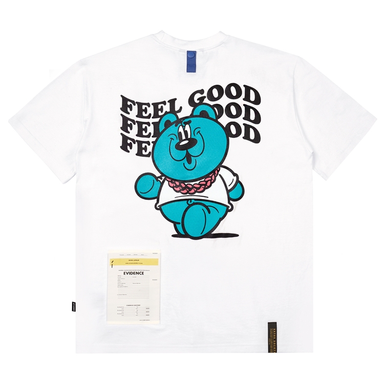 23 FEEL GOOD BEAR STANDARD FIT T-SHIRTS WHITE