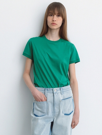 rib detail t-shirt (green)
