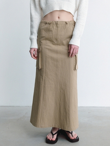 mermaid cargo pocket skirt (khaki)