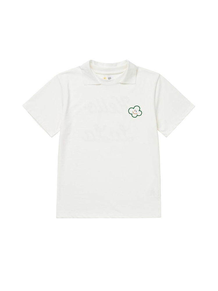 Hello LaLa New PK T-Shirts (헬로 라라 뉴 카라 티셔츠) [White]