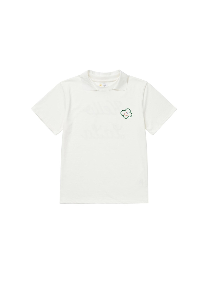 Hello LaLa New PK T-Shirts (헬로 라라 뉴 카라 티셔츠) [White]